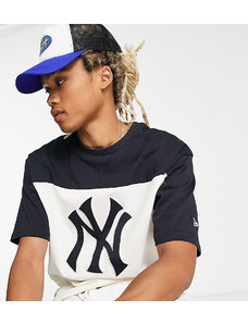 New Era - New York Yankees - T-shirt oversize bicolore bianco sporco - In esclusiva per ASOS