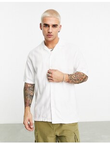 Bershka - Camicia comoda rustica bianca-Bianco