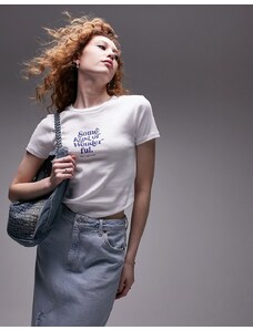 Topshop - Some Kind Of Wonderful - T-shirt mini bianca-Bianco
