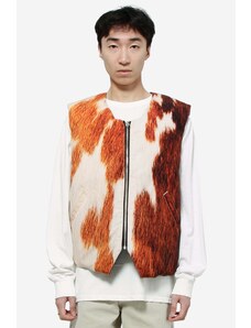 Stussy Gilet REVERSIBLE QUILTED in nylon marrone