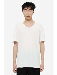 Our Legacy T-Shirt U-NECK in cotone bianco