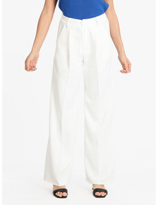 Solada Pantaloni Donna a Gamba Larga Eleganti Bianco Taglia Unica