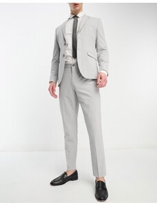 Selected Homme - Pantaloni da abito slim grigio chiaro