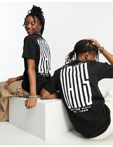 Vans - T-shirt elasticizzata nera unisex con stampa sul retro-Black