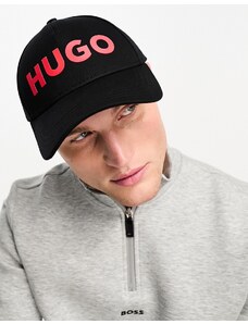 Hugo Red HUGO - 582 - Cappellino con visiera nero con logo grande-Black