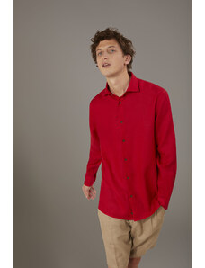 Doppelganger Camicia casual collo francese comfort fit 100% lino