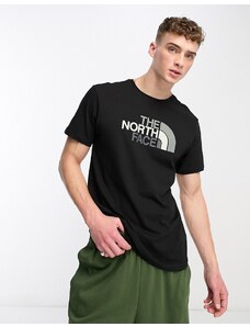 The North Face - Easy - T-shirt nera con logo sul petto-Black