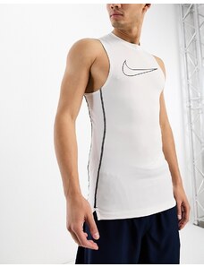 Nike Training - Pro Dri-FIT - Top senza maniche bianco