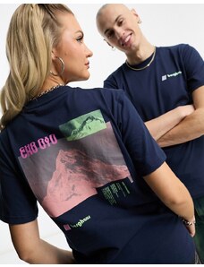 Berghaus - Cho Zine - T-shirt unisex blu navy con stampa