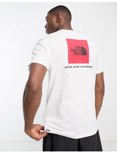 The North Face - Red Box - T-shirt bianca con stampa sul retro-Bianco