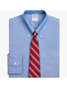 Brooks Brothers Camicia blu slim fit non-iron pinpoint con collo button-down - male Camicie eleganti Blu 15