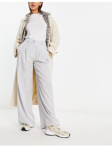 ASOS DESIGN - Pantaloni casual con fondo ampio grigi-Grigio