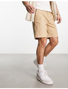 Selected Homme - Pantaloncini chino beige in misto cotone-Neutro