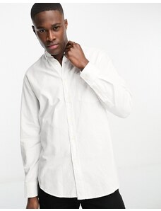 Pull&Bear - Camicia a maniche lunghe bianca-Bianco