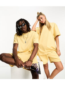 Weekday - T-shirt oversize unisex giallo polvere in coordinato - In esclusiva per ASOS