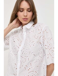 MAX&Co. camicia in cotone donna colore bianco