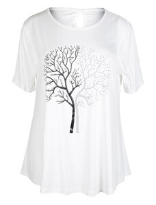 Solada T-shirt Donna Con Stampa Taglie Comode Forti Bianco Taglia Unica