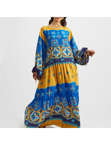 La DoubleJ Dresses gend - Vesta Dress (Placed) Tiles Degrade Placed Giallo L 100% Silk