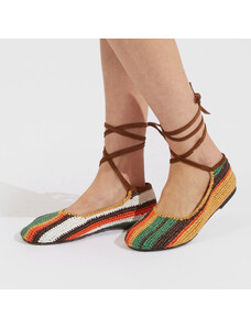 La DoubleJ Shoes gend - Ballerina Flats Multicolor Cioccolato 36 -