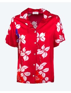 PAROSH Camicia in seta con stampa floreale