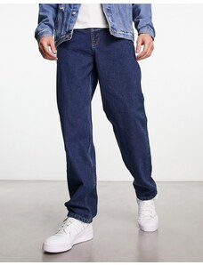 ASOS DESIGN - Jeans ampi lavaggio blu scuro