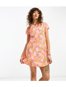 Reclaimed Vintage Inspired - Vestito da giorno a fiorellini anni '70-Multicolore