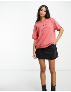 Nike - Midi Swoosh - T-shirt rosa mattone