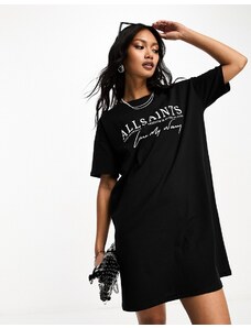 AllSaints - Rista - Vestito T-shirt corto nero