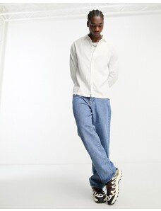 Weekday - Relaxed - Camicia in misto lino bianco sporco