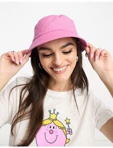 ASOS DESIGN - Cappello da pescatore rosa in tela slavata