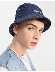 Ben Sherman - Cappello da pescatore in denim indaco con logo-Blu navy