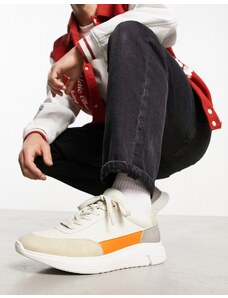 Truffle Collection - Sneakers stile runner minimal color pietra/arancione/grigio-Multicolore