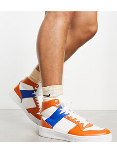 Truffle Collection - Sneakers stringate alte arancioni a pianta larga-Multicolore