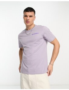 Element - T-shirt lavanda con logo sul petto-Viola
