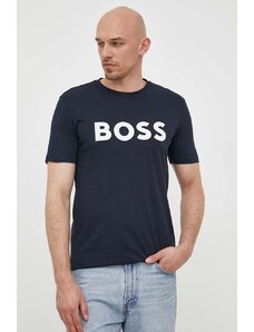 Boss Orange BOSS t-shirt in cotone BOSS CASUAL uomo colore blu navy