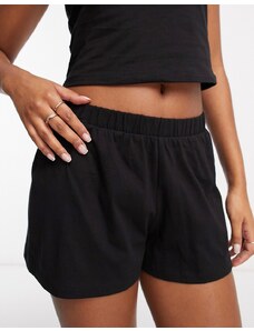 ASOS DESIGN - Pantaloncini del pigiama mix & match neri in cotone-Black