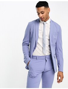 New Look - Giacca da abito super skinny azzurra - suit 1-Blu