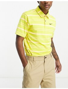 Nike - Golf Tour - Polo a maniche corte verde a righe