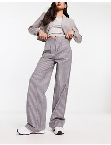ASOS DESIGN - Pantaloni premium sartoriali elasticizzati grigio gessato-Multicolore