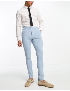 ASOS DESIGN Wedding - Pantaloni da abito super skinny blu pallido