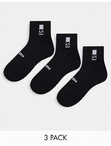 Salomon - Everyday - Confezione da 3 paia di calzini neri unisex-Black
