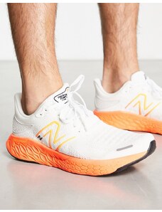New Balance - Running 1080 - Sneakers bianche e arancioni-Bianco