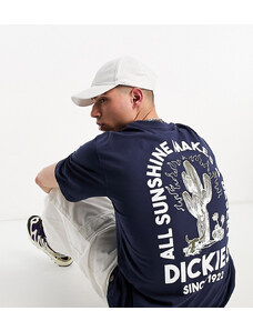 Dickies - Badger Mountain - T-shirt blu navy con stampa di cactus sul retro
