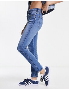 Wrangler - Jeans skinny a vita alta blu chiaro