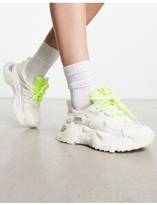 Steve Madden - Kingdom - Chunky sneakers bianche/argento-Bianco