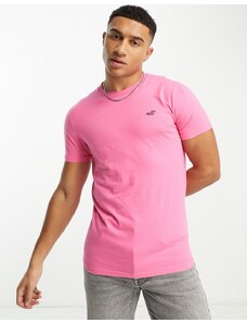 Hollister - T-shirt rosa con logo