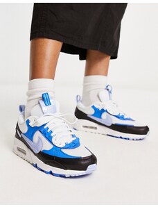 Nike - Air Max 90 Futura - Sneakers in vinile bianche e blu multicolore-Bianco
