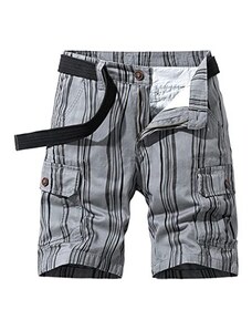 Beokeuioe Pantaloni chino, pantaloni cargo da uomo, casual, vestibilità regolare, estivi, in cotone, con tasche, per il tempo libero, per la corsa, estivi, grigio., XL