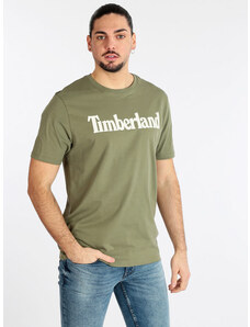 Timberland T-shirt Manica Corta Da Uomo Con Scritta Verde Taglia Xxl