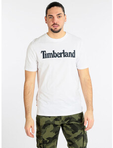 Timberland T-shirt Manica Corta Da Uomo Con Scritta Bianco Taglia Xl
